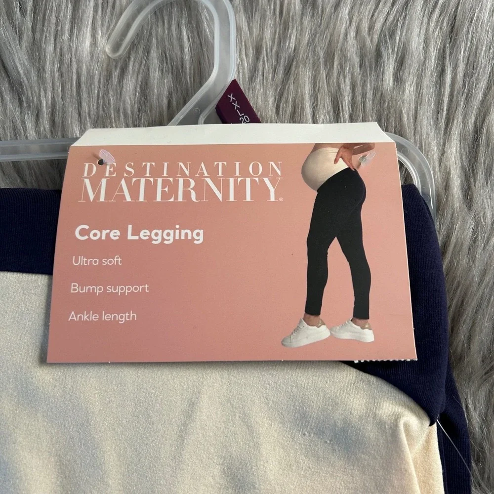 Destination Maternity Core Legging Women's Size XXL/20‎ Blue Ultra Soft Ankle